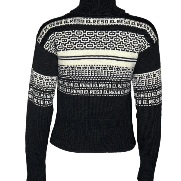 Merino Pullover Schwarz-Weiß-Muster