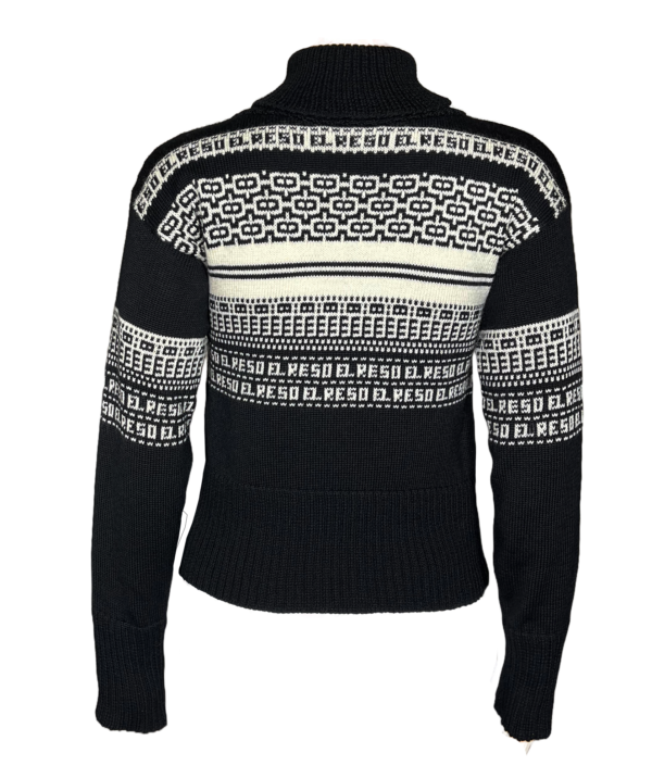 Merino Pullover Schwarz-Weiß-Muster