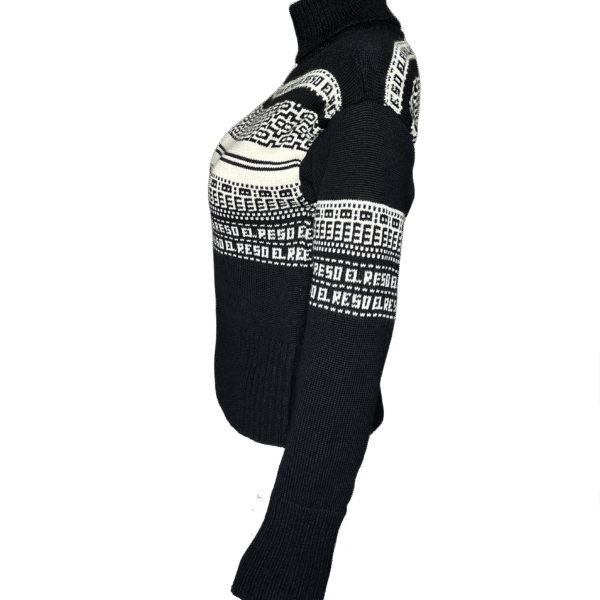 Merino Pullover Schwarz-Weiß-Muster