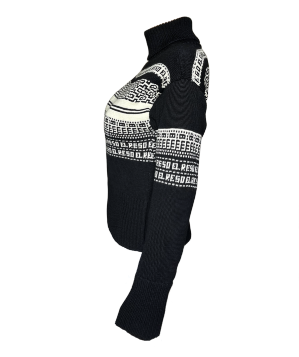 Merino Pullover Schwarz-Weiß-Muster
