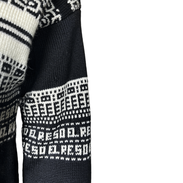 Merino Pullover Schwarz-Weiß-Muster