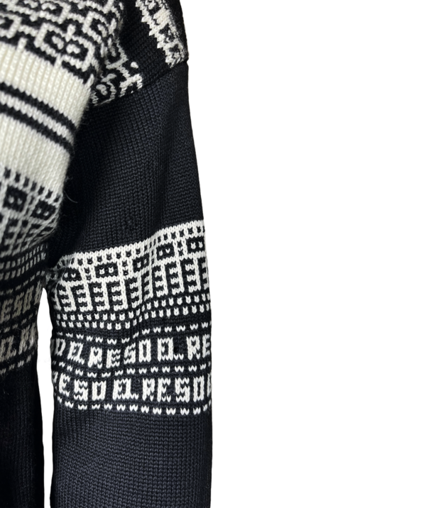 Merino Pullover Schwarz-Weiß-Muster