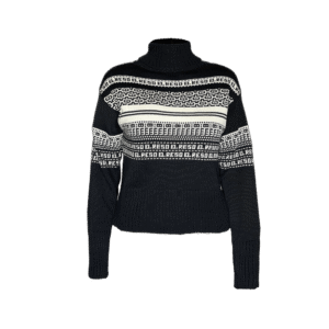 Merino Pullover Schwarz-Weiß-Muster