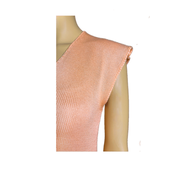 Romantisches Pfirsich-Kleid mit Spitzen-Detail