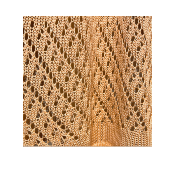 Romantisches Pfirsich-Kleid mit Spitzen-Detail