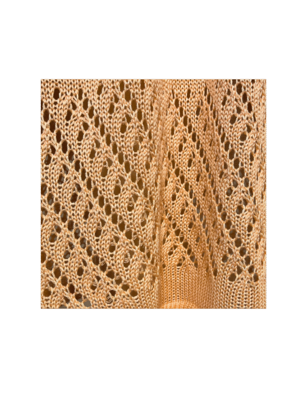 Romantisches Pfirsich-Kleid mit Spitzen-Detail