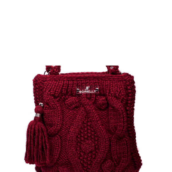 Handgestrickte Schultertasche im kuscheligen Winter-Look