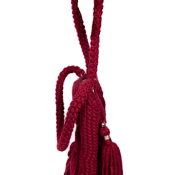 Handgestrickte Schultertasche im kuscheligen Winter-Look