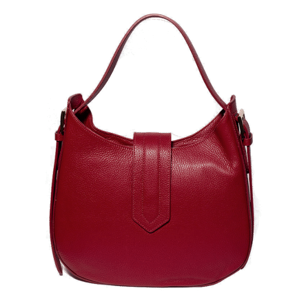 Scarlet Elegance – Rote Ledertasche mit  Doppelverschluss