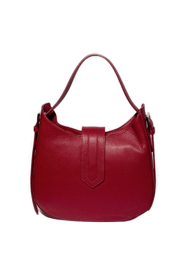 Scarlet Elegance – Rote Ledertasche mit  Doppelverschluss