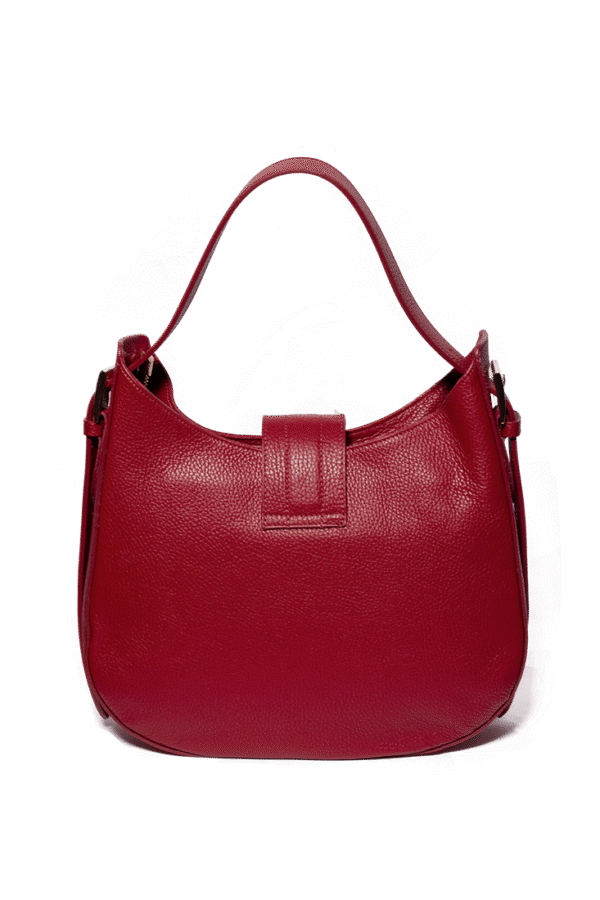 Scarlet Elegance – Rote Ledertasche mit  Doppelverschluss