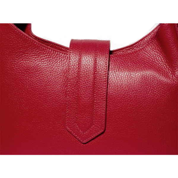 Scarlet Elegance – Rote Ledertasche mit  Doppelverschluss