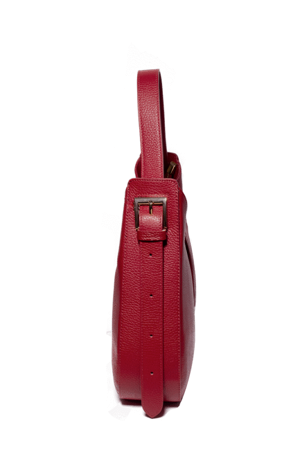 Scarlet Elegance – Rote Ledertasche mit  Doppelverschluss